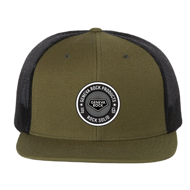 GRP Green Wool-Blend Flat Bill Trucker Hat