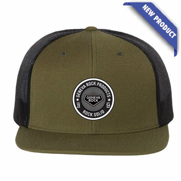 GRP Green Wool-Blend Flat Bill Trucker Hat