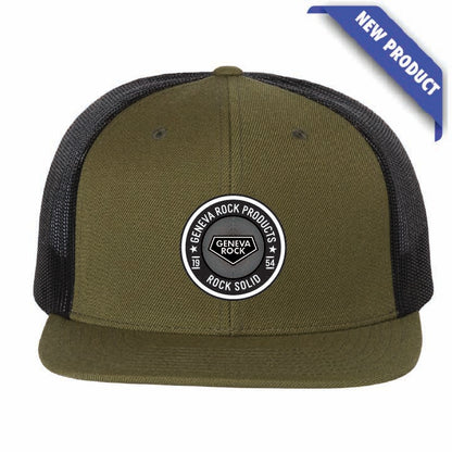 GRP Green Wool-Blend Flat Bill Trucker Hat