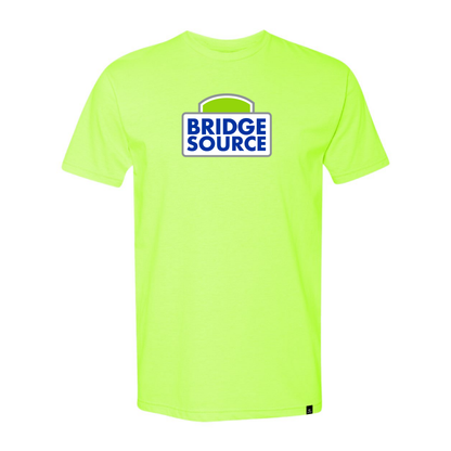 BSL Unisex CVC Crewneck Neon Yellow T-Shirt