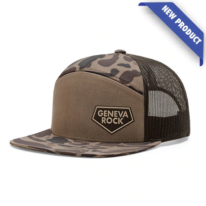 GRP 7-Panel Brown Camo Trucker Hat
