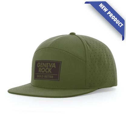 GRP Moss Green 7-Panel Flat Bill Hat