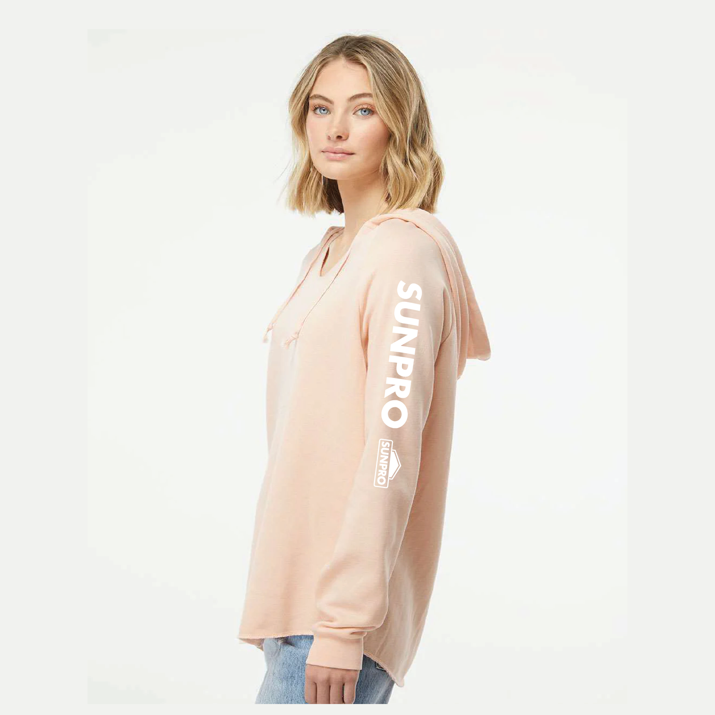 SPC Women's Blush California Wave Wash Lightweight Hoodie