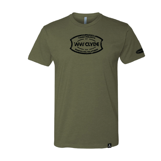 WWC "Tough Projects" Military Green Unisex Crewneck Tee