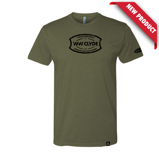 WWC "Tough Projects" Military Green Unisex Crewneck Tee